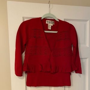Joseph A Red Sweater and Shell     Size: Small